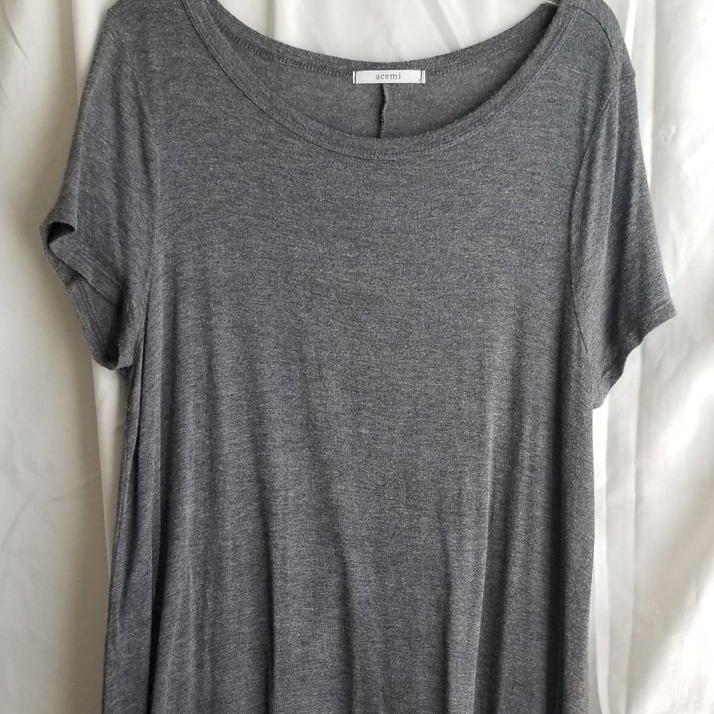 Acemi Grey Tee Shirt Dress Medium